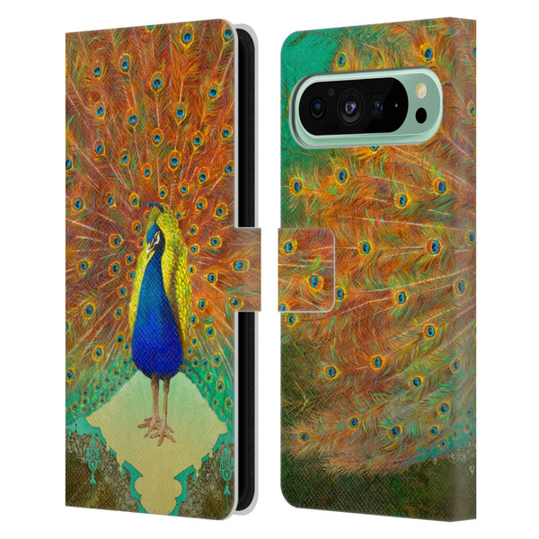 Duirwaigh Animals Peacock Leather Book Wallet Case Cover For Google Pixel 9 Pro XL