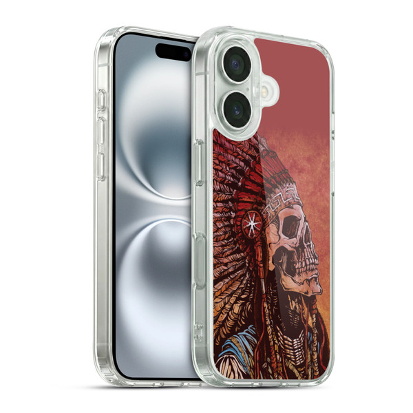 David Lozeau Colourful Grunge Native American Soft Gel Case for Apple iPhone 16 & MagSafe