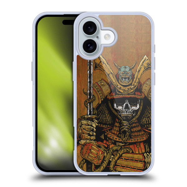 David Lozeau Colourful Grunge Samurai Soft Gel Case for Apple iPhone 16