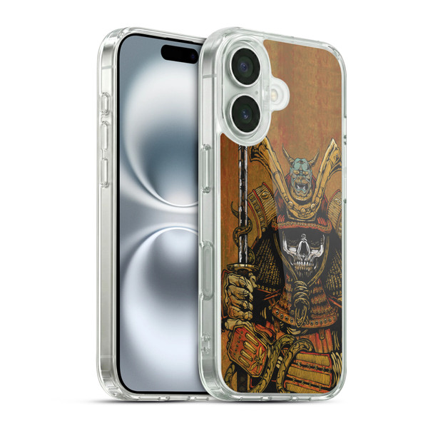 David Lozeau Colourful Grunge Samurai Soft Gel Case for Apple iPhone 16 & MagSafe