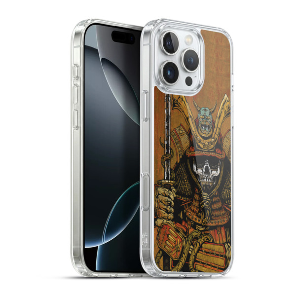 David Lozeau Colourful Grunge Samurai Soft Gel Case for Apple iPhone 16 Pro Max & MagSafe