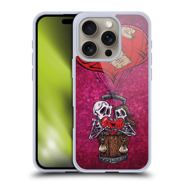 David Lozeau Colourful Grunge Day Of The Dead Soft Gel Case for Apple iPhone 16 Pro