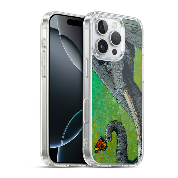 David Lozeau Colourful Grunge The Elephant Soft Gel Case for Apple iPhone 16 Pro & MagSafe
