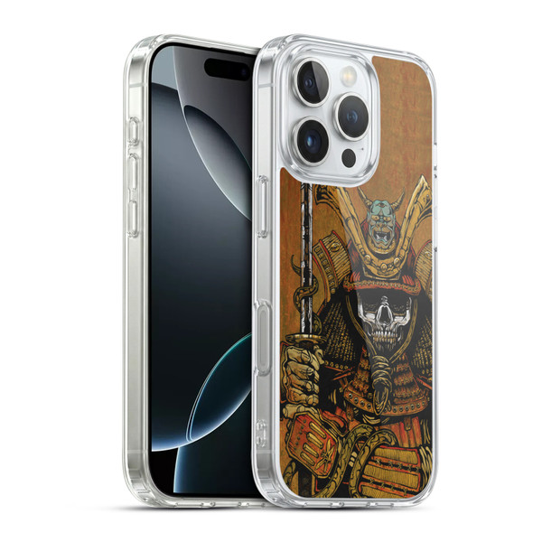 David Lozeau Colourful Grunge Samurai Soft Gel Case for Apple iPhone 16 Pro & MagSafe