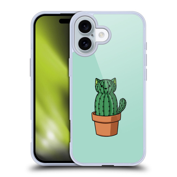 Beth Wilson Doodlecats Cactus Soft Gel Case for Apple iPhone 16