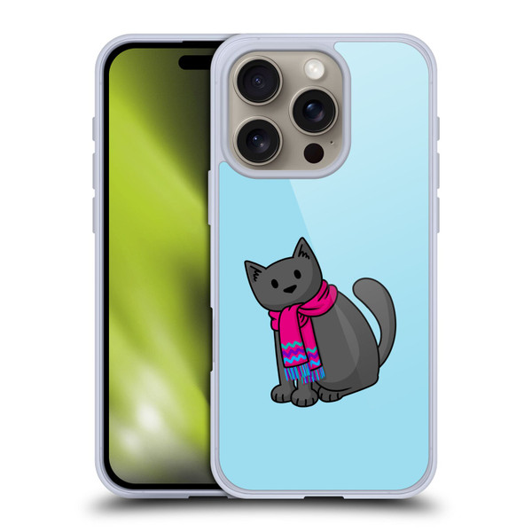 Beth Wilson Doodlecats Cold In A Scarf Soft Gel Case for Apple iPhone 16 Pro