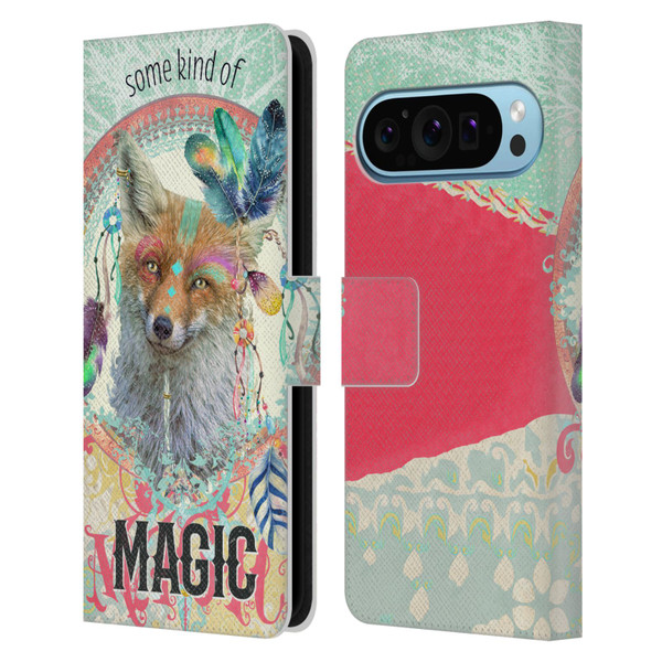 Duirwaigh Boho Animals Fox Leather Book Wallet Case Cover For Google Pixel 9 / Pixel 9 Pro