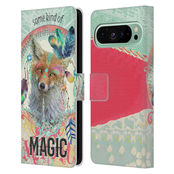 Duirwaigh Boho Animals Fox Leather Book Wallet Case Cover For Google Pixel 9 Pro XL