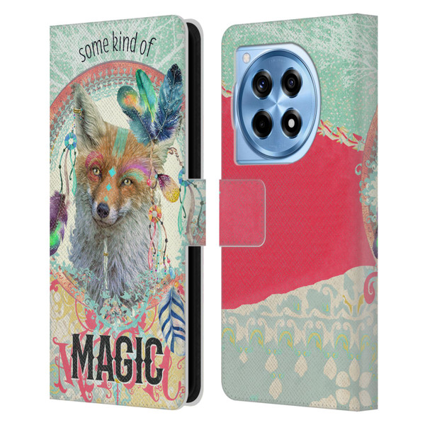 Duirwaigh Boho Animals Fox Leather Book Wallet Case Cover For OnePlus 12R