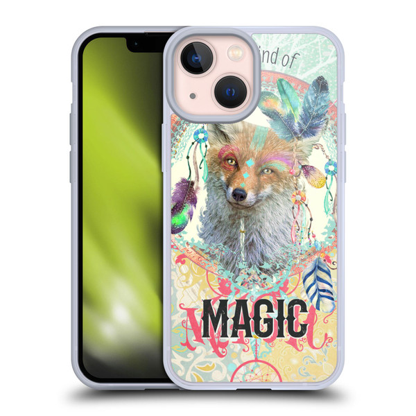 Duirwaigh Boho Animals Fox Soft Gel Case for Apple iPhone 13 Mini & MagSafe