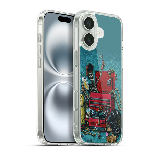 David Lozeau Colourful Art Garage Soft Gel Case for Apple iPhone 16 Plus & MagSafe