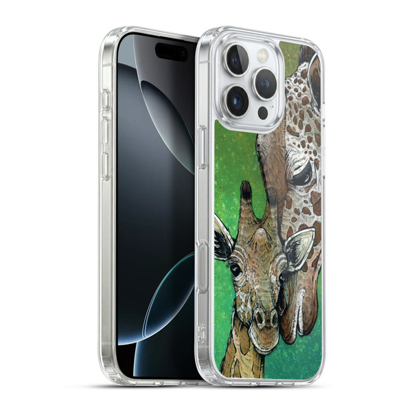 David Lozeau Colourful Art Giraffe Soft Gel Case for Apple iPhone 16 Pro Max & MagSafe