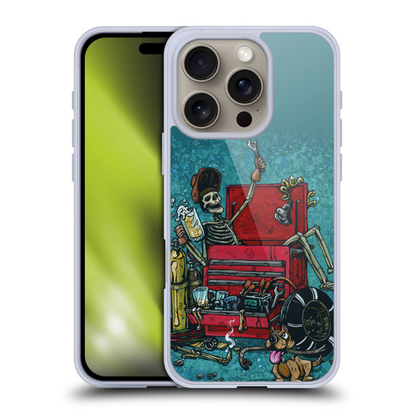 David Lozeau Colourful Art Garage Soft Gel Case for Apple iPhone 16 Pro