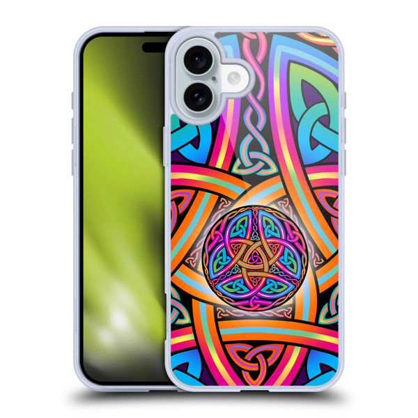 Beth Wilson Rainbow Celtic Knots Divine Soft Gel Case for Apple iPhone 16 Plus