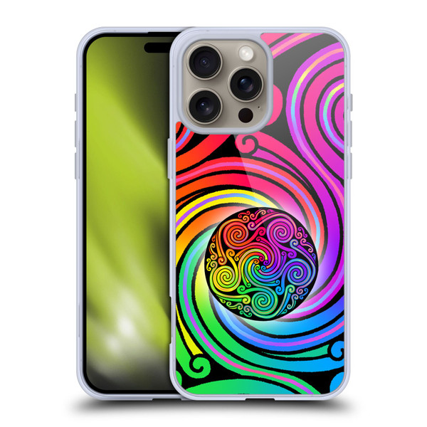 Beth Wilson Rainbow Celtic Knots Spirals Soft Gel Case for Apple iPhone 16 Pro Max
