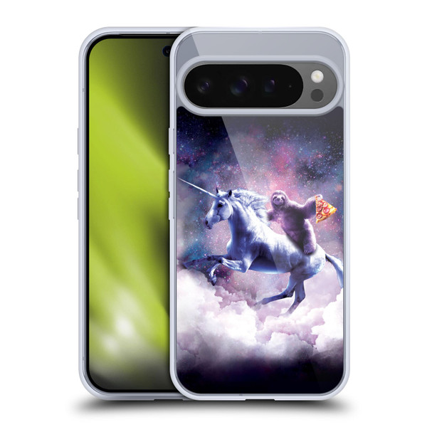 Random Galaxy Space Unicorn Ride Pizza Sloth Soft Gel Case for Google Pixel 9 Pro XL