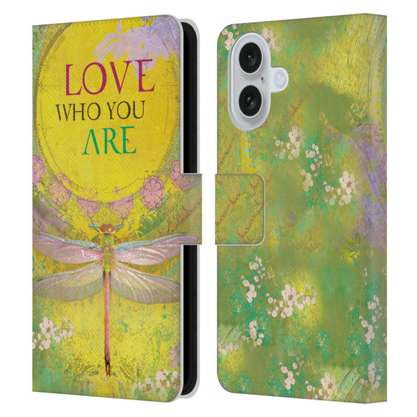 Duirwaigh Insects Dragonfly 3 Leather Book Wallet Case Cover For Apple iPhone 16