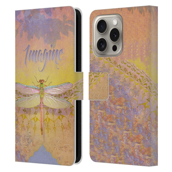 Duirwaigh Insects Dragonfly 2 Leather Book Wallet Case Cover For Apple iPhone 16 Pro