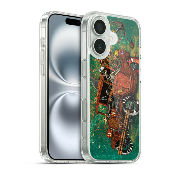 David Lozeau Skeleton Grunge Tiki Towing Soft Gel Case for Apple iPhone 16 & MagSafe