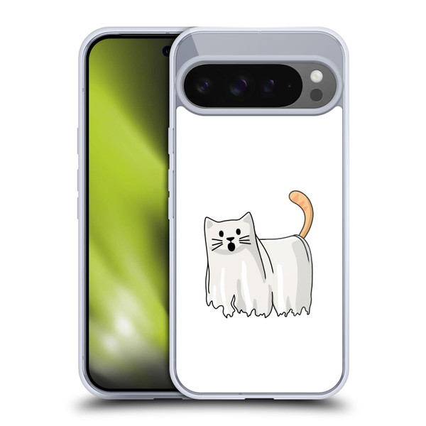 Beth Wilson Doodle Cats 2 Halloween Ghost Soft Gel Case for Google Pixel 9 Pro XL
