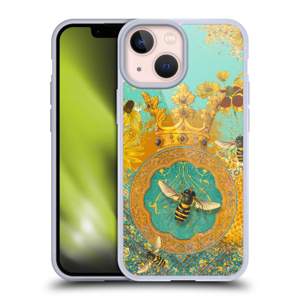 Duirwaigh Insects Bee Soft Gel Case for Apple iPhone 13 Mini & MagSafe