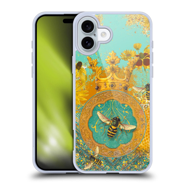 Duirwaigh Insects Bee Soft Gel Case for Apple iPhone 16 Plus
