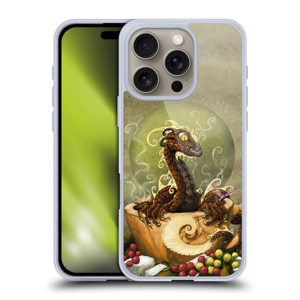 Stanley Morrison Art Brown Coffee Dragon Dragonfly Soft Gel Case for Apple iPhone 16 Pro