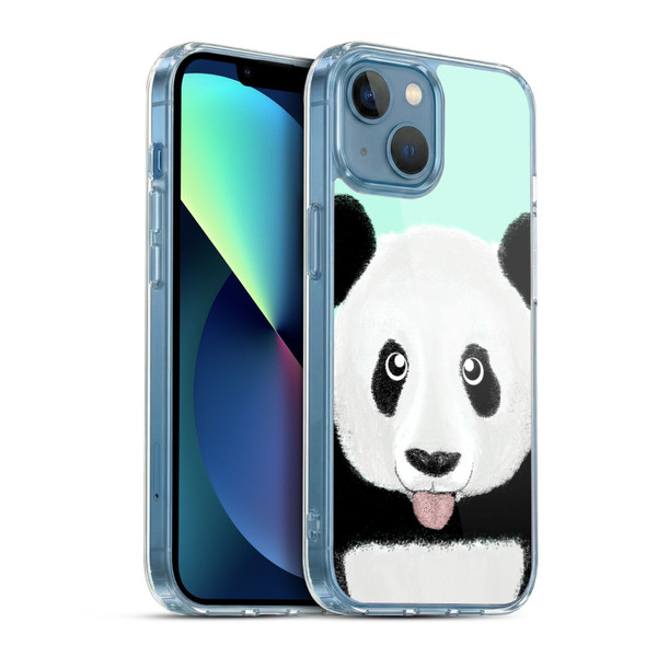 Barruf Animals The Cute Panda Soft Gel Case for Apple iPhone 13 Mini & MagSafe