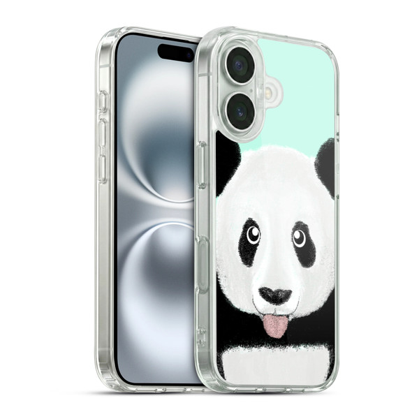 Barruf Animals The Cute Panda Soft Gel Case for Apple iPhone 16 & MagSafe