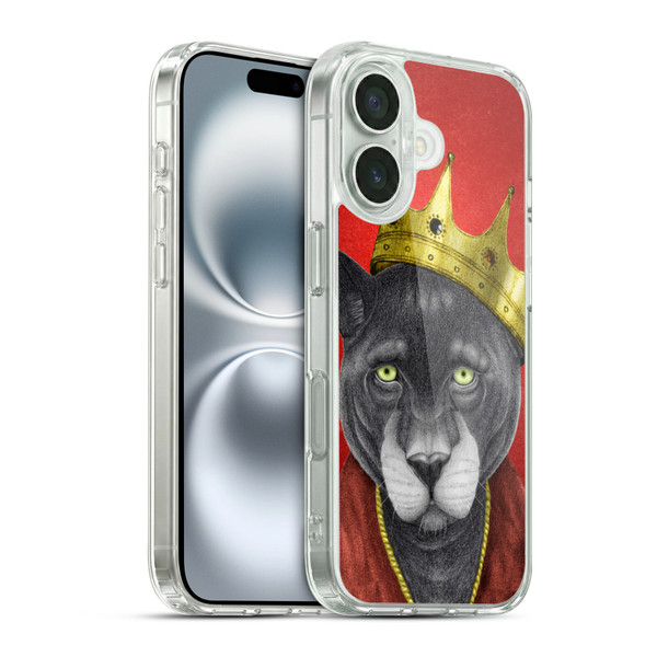 Barruf Animals The King Panther Soft Gel Case for Apple iPhone 16 & MagSafe