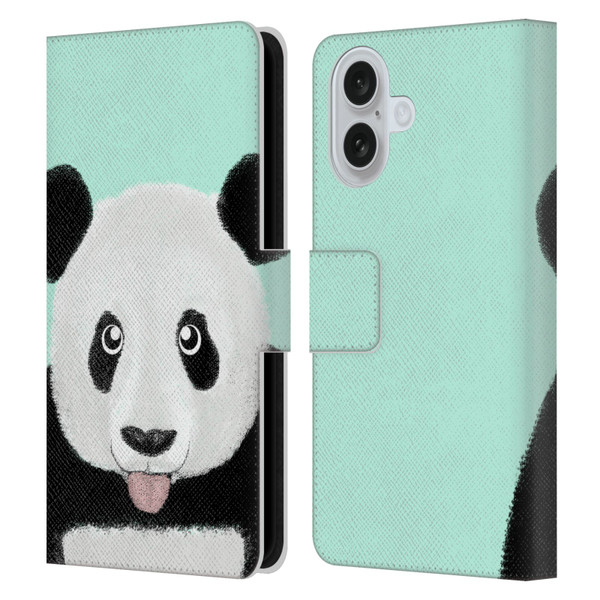 Barruf Animals The Cute Panda Leather Book Wallet Case Cover For Apple iPhone 16