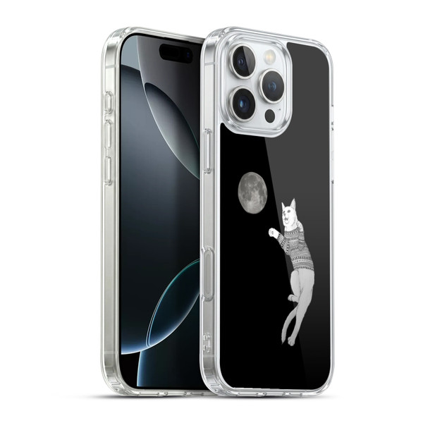 Barruf Animals Cat-ch The Moon Soft Gel Case for Apple iPhone 16 Pro Max & MagSafe