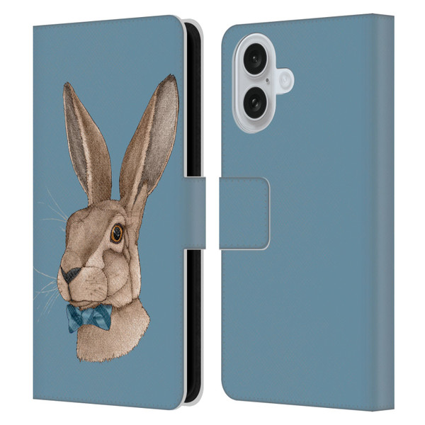 Barruf Animals Hare Leather Book Wallet Case Cover For Apple iPhone 16