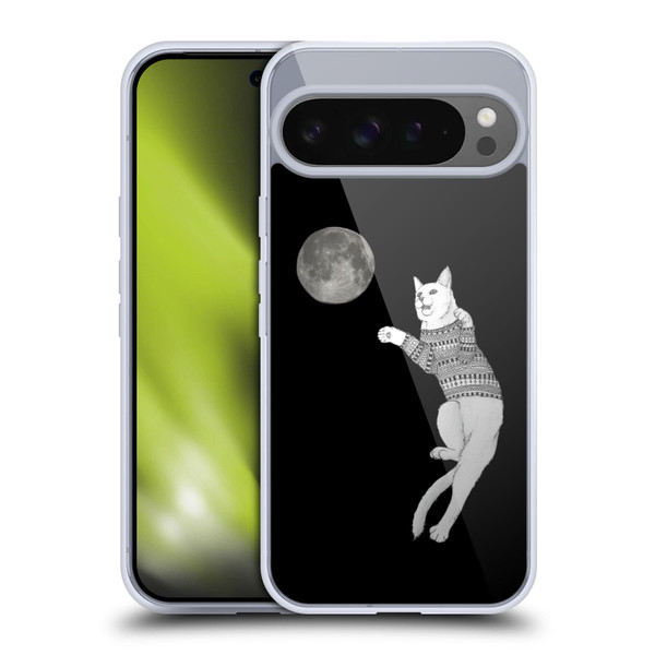 Barruf Animals Cat-ch The Moon Soft Gel Case for Google Pixel 9 Pro XL