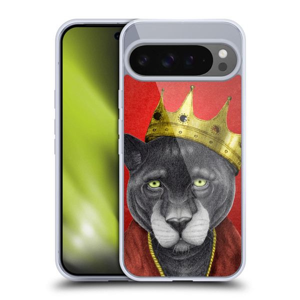 Barruf Animals The King Panther Soft Gel Case for Google Pixel 9 Pro XL