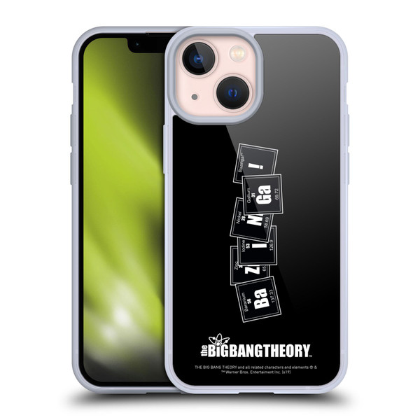 The Big Bang Theory Bazinga Elements Soft Gel Case for Apple iPhone 13 Mini