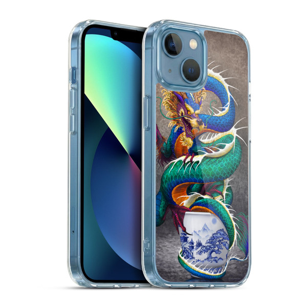 Stanley Morrison Dragons Asian Sake Drink Soft Gel Case for Apple iPhone 13 Mini & MagSafe