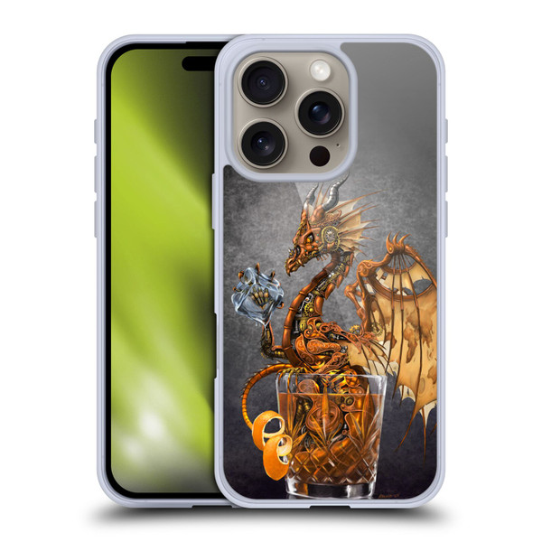 Stanley Morrison Dragons Gold Steampunk Drink Soft Gel Case for Apple iPhone 16 Pro