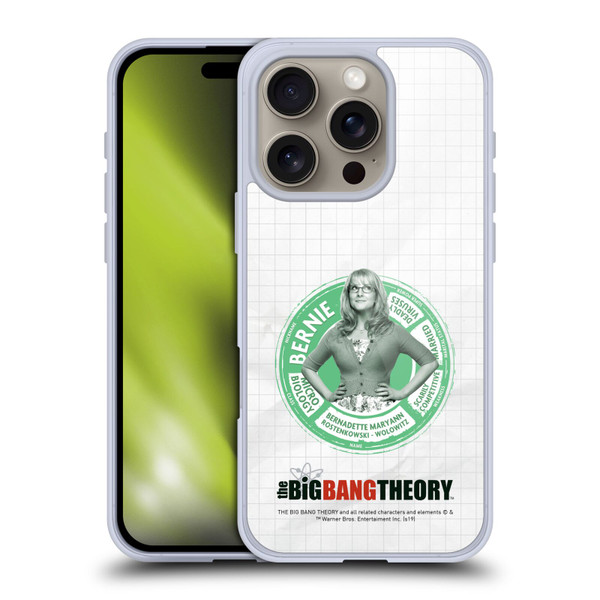 The Big Bang Theory Character Attributes Bernadette Soft Gel Case for Apple iPhone 16 Pro