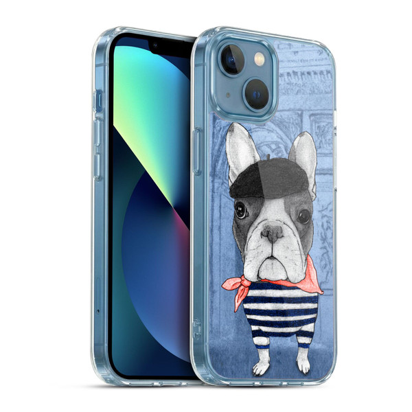 Barruf Dogs French Bulldog Soft Gel Case for Apple iPhone 13 Mini & MagSafe