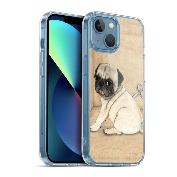Barruf Dogs Pug Toy Soft Gel Case for Apple iPhone 13 Mini & MagSafe