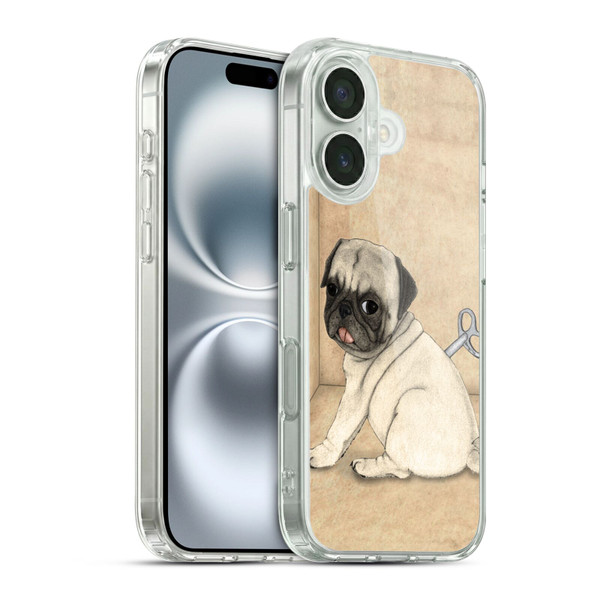 Barruf Dogs Pug Toy Soft Gel Case for Apple iPhone 16 & MagSafe