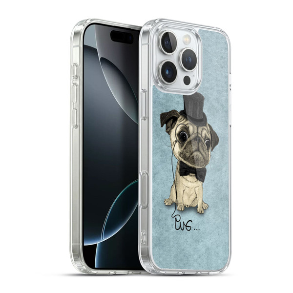 Barruf Dogs Gentle Pug Soft Gel Case for Apple iPhone 16 Pro Max & MagSafe