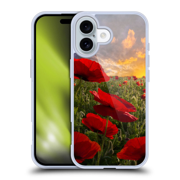 Celebrate Life Gallery Florals Red Flower Field Soft Gel Case for Apple iPhone 16