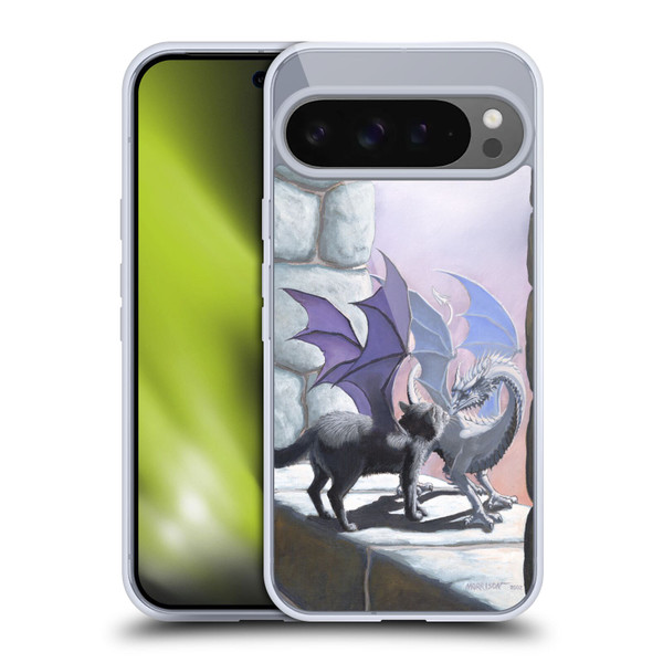 Stanley Morrison Dragons 2 Black Winged Cat Soft Gel Case for Google Pixel 9 Pro XL