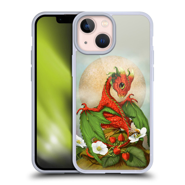 Stanley Morrison Dragons 3 Strawberry Garden Soft Gel Case for Apple iPhone 13 Mini