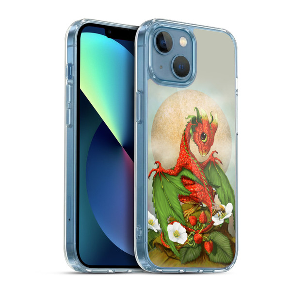Stanley Morrison Dragons 3 Strawberry Garden Soft Gel Case for Apple iPhone 13 Mini & MagSafe