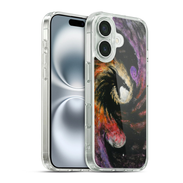 Stanley Morrison Dragons 3 Swirling Starry Galaxy Soft Gel Case for Apple iPhone 16 & MagSafe