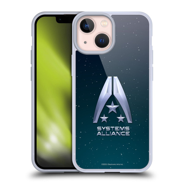EA Bioware Mass Effect Graphics Systems Alliance Logo Soft Gel Case for Apple iPhone 13 Mini & MagSafe