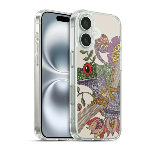 Valentina Animals And Floral Frog Soft Gel Case for Apple iPhone 16 & MagSafe